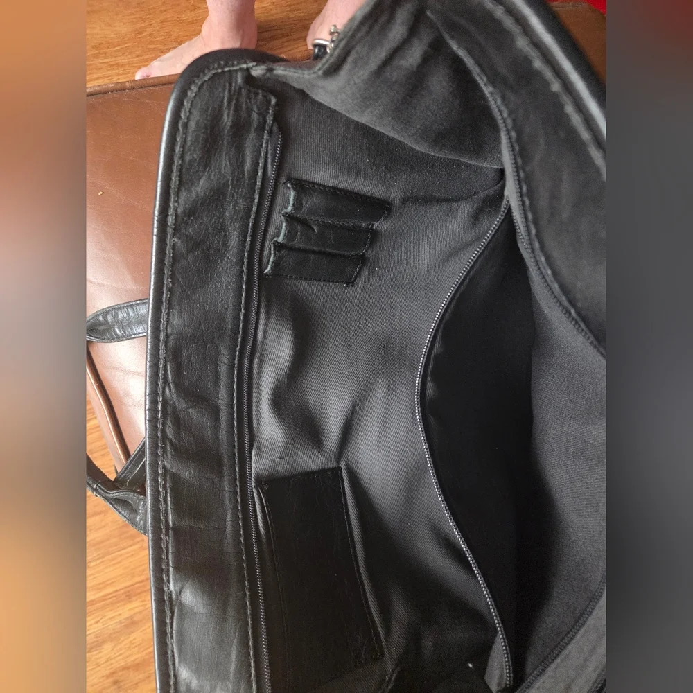 Wilson Black Leather Bag/Briefcase